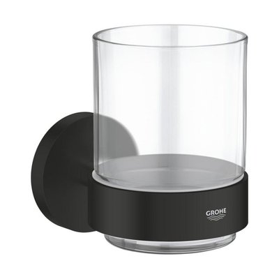 Склянка для ванної Grohe Essentials 1022562430 (чорний матовий) 872610 фото