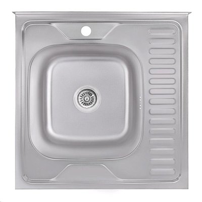 Кухонна мийка Lidz 6060-L Satin 0,6 мм (LIDZ6060SAT06) накладна ліва 384987 фото
